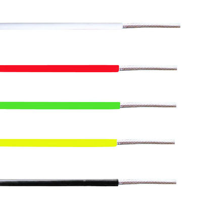 उच्च तापमान अनुप्रयोगों के लिए 1-5 कोर विकल्पों और 0.05-6 मिमी 2 आकार सीमा के साथ चांदी लेपित तांबा पीएफए अछूता हुक अप वायर